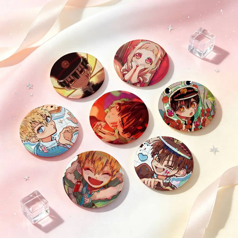 Toilet-bound Hanako-kun Anime Badges 25 32 44 58 75 Mm Round Cosplay Pin Bag Decor Fans Collect Friends Gifts Brooch Souvenir