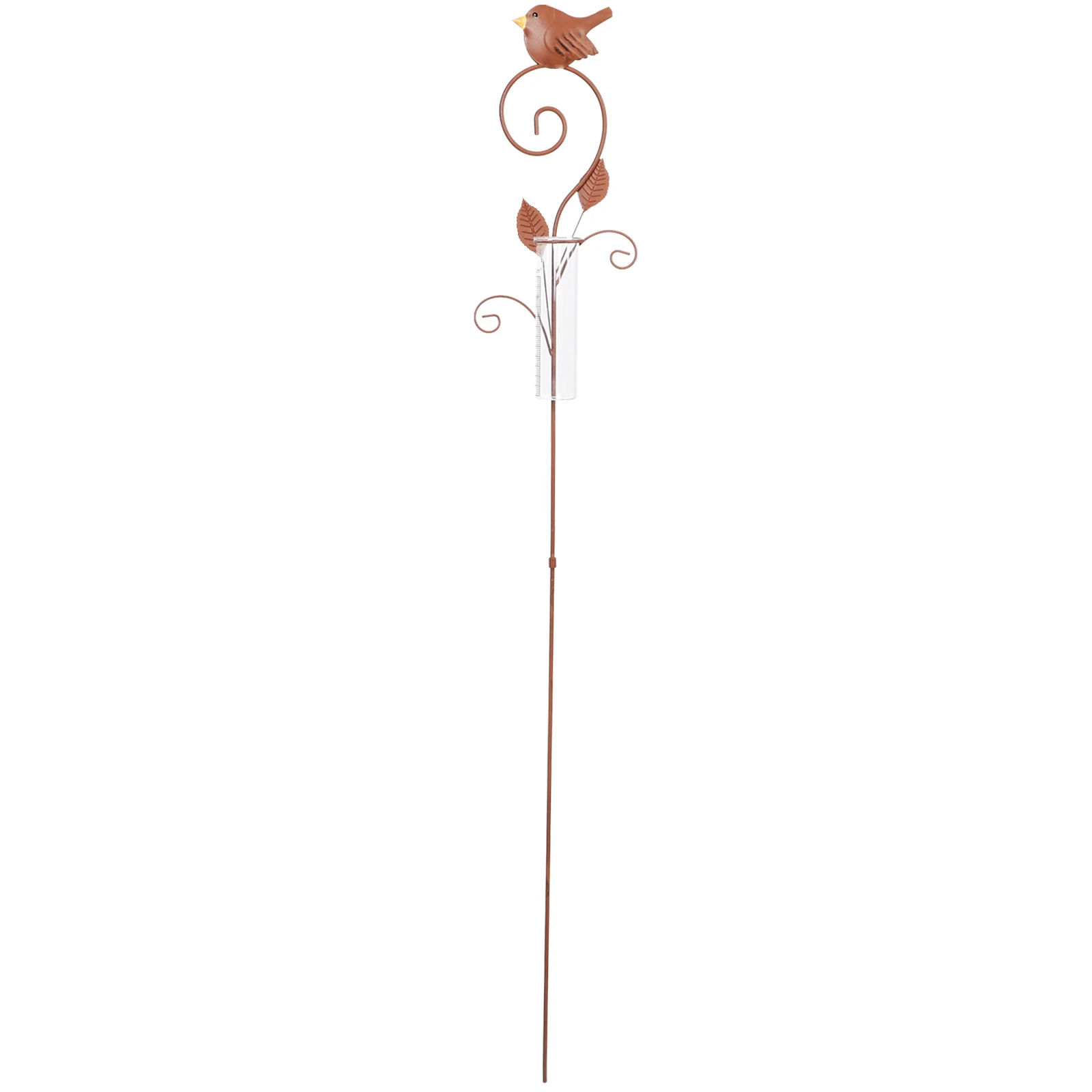 

Retro Flower Insert Decorative Rain Gauge Outdoor for Deck Garden Water Measuring Tool Lawn
