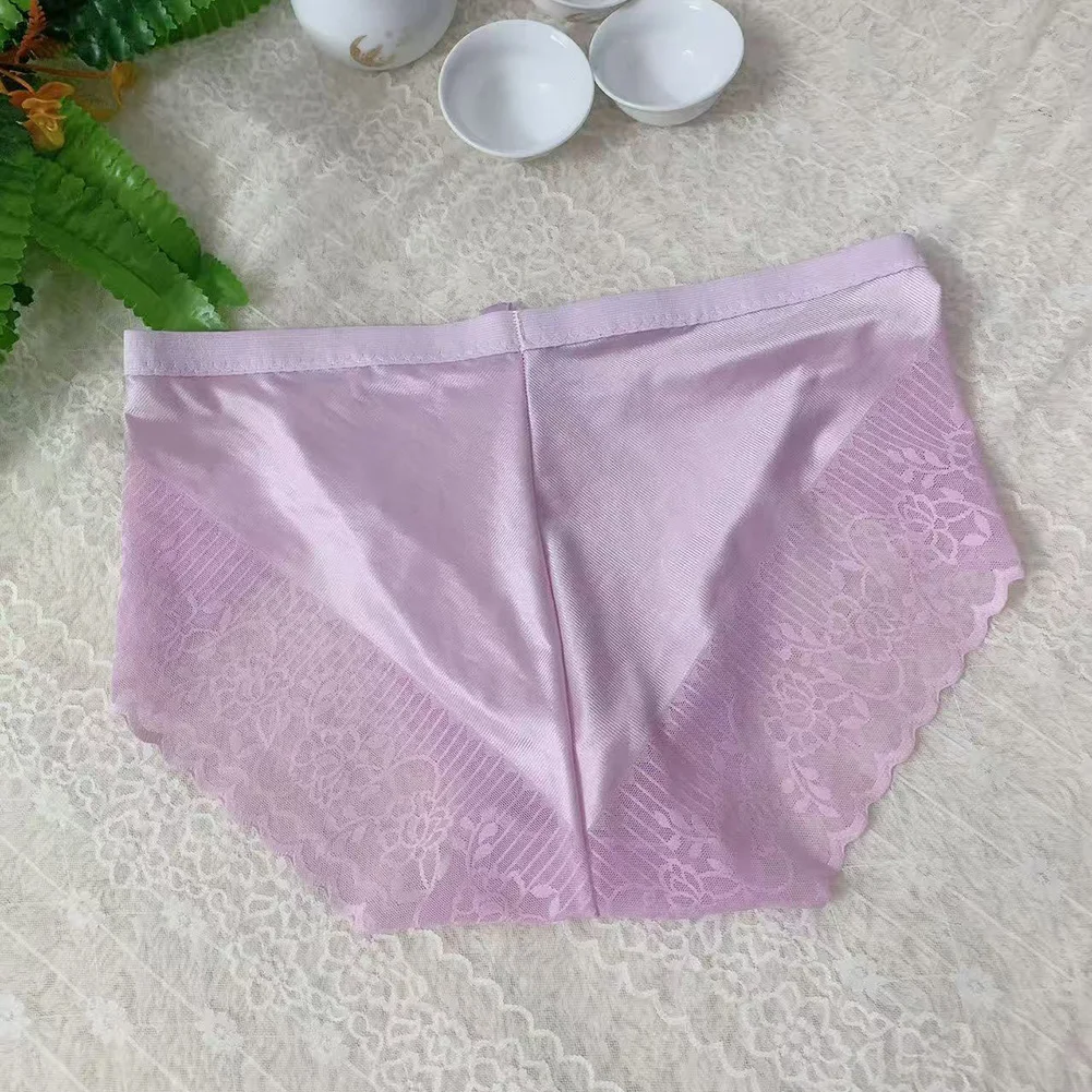 

Men Lace Transparent Briefs Gay Pouch See-Through Lingerie Ultra Hot Thongs Thin Underwear Breathable Calcinha Men's Underpants