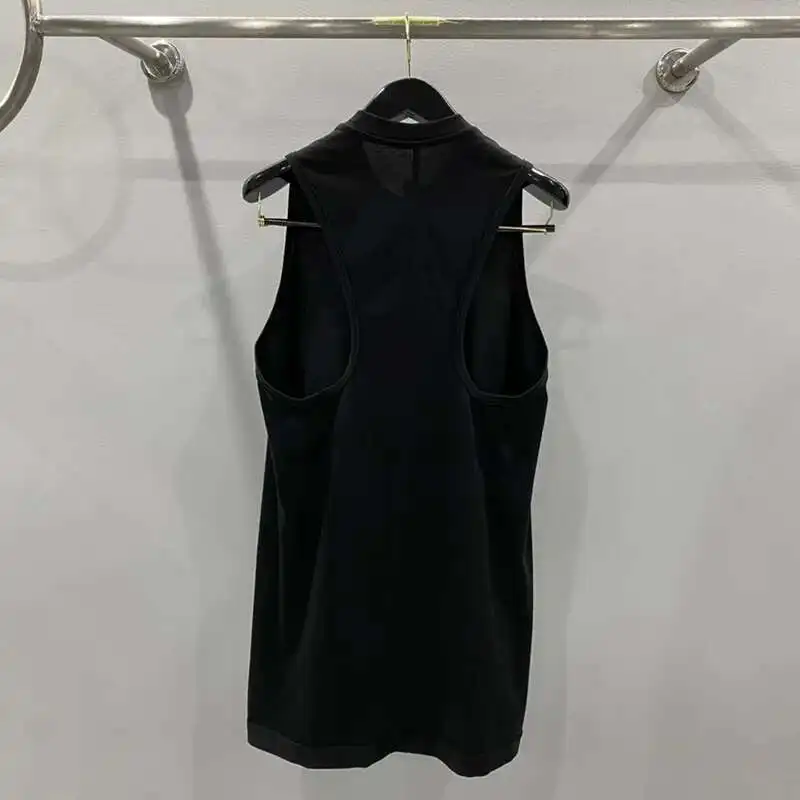 HKSH Spring Summer New Men's Tide Dark Solid Color Punk Tank Tops Versatile Off Shoulder Racerback Vest Women Waistcoat HK1398