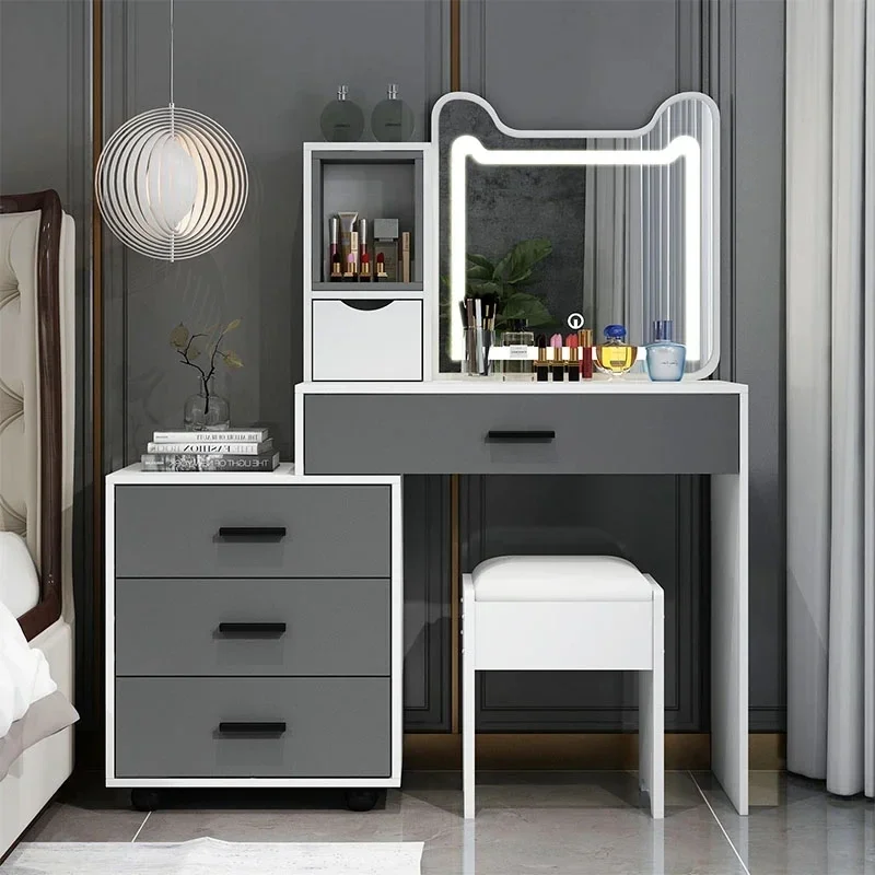 

Woman Cabinet Dressing Table Luxury Bedroom Multifunctional Light Dressing Table Organizers Storage Gabinete Bedroom Furniture