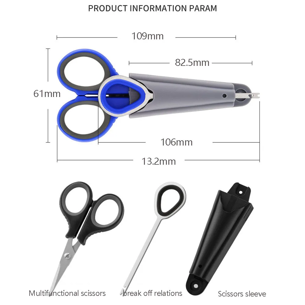 Multi Functionele Tool Koolstofstaal Schaar Vislijn Cut Schaar Rvs Voor Vissen, Stoffen, papier En Kabel