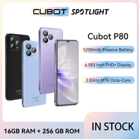 Cubot Global Version Android Smartphone P80, Android 13 Phone, 8GB RAM, 256GB/512GB ROM, NFC, 6.583\