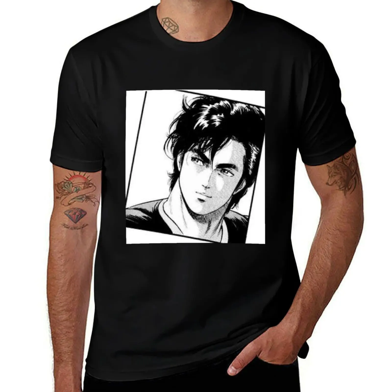 

custom Saeba t T-Shirt T-Shirt cotton Hunter shirts City Ryo man shirt shirt print funny t t man -