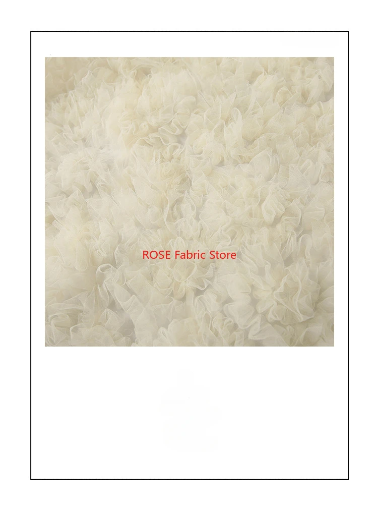 1 ياردة مجردة رغوة شبكة التطريز النسيج اللباس المعطف صنع الأزياء مصمم النسيج