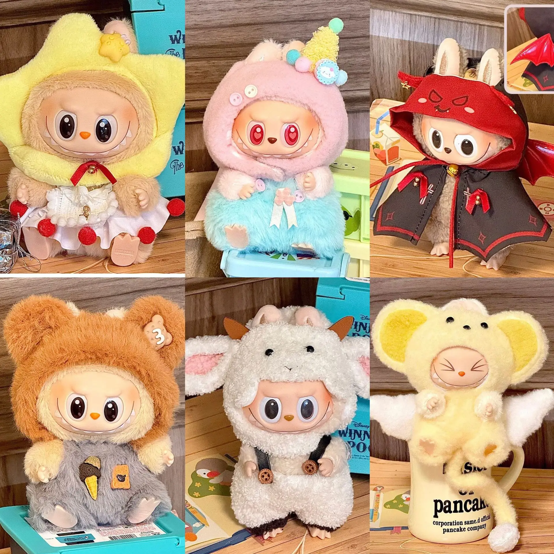 

for Labubu Doll Clothes Fashion Overalls Labubu Idol V1 V2 Dolls Clothing Accessories 15/17cm Plush Doll Vinyl Doll Clothing