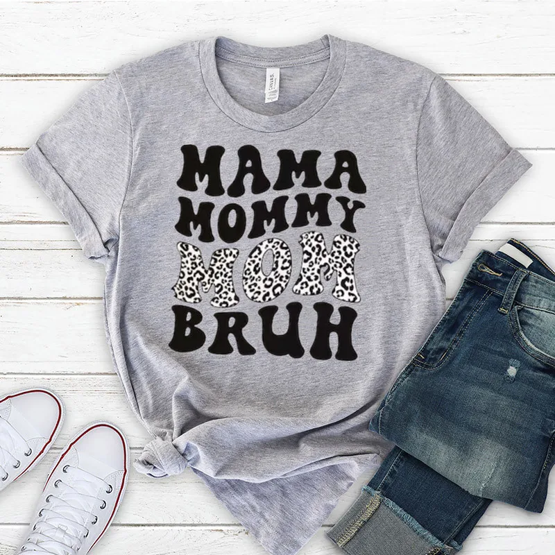 Mama Mommy Bruh Life Vintage Mama Shirt, Mothers Day Short Sleeve Top Tees 100%cctton Harajuku Streetwear goth y2k Drop Shipping