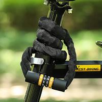 WEST BIKING Bike Password Lock Useful Lightweight Bicycle Lock Anti-Scratch Bicycle Cable Lock Bike Accessories