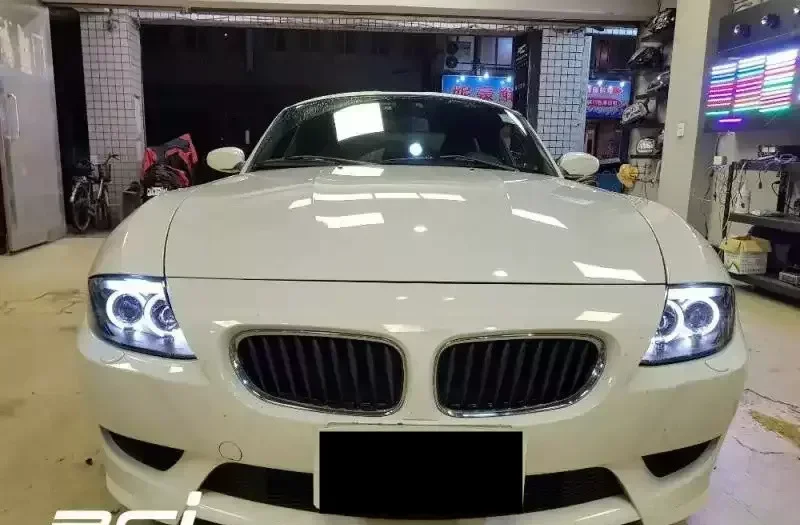 Car Front Led Headlight Daytime Running DRL Head lamp Low High Beam Angel eyes for BMW E85 z4 2003-2008