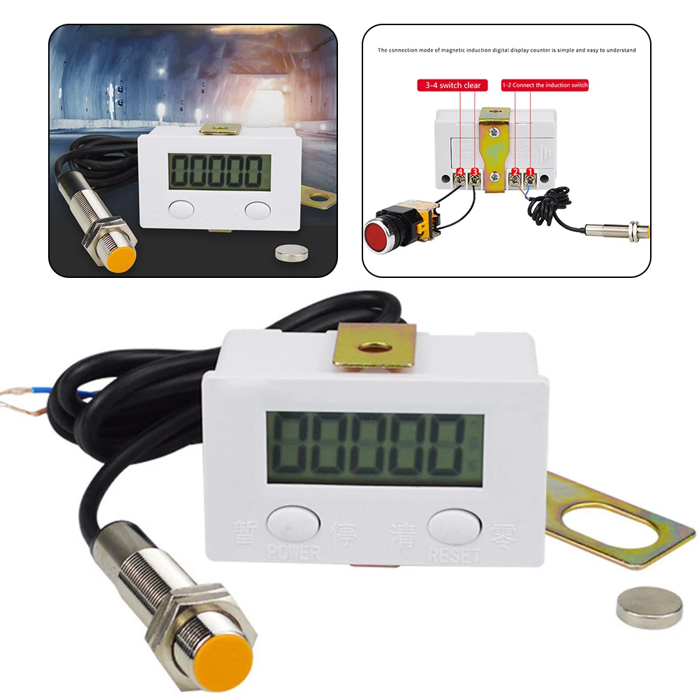 BEM5C Electronic Counter with Magnetic Induction and 5 Digit Display Designed for Machinery with Rotating Actions