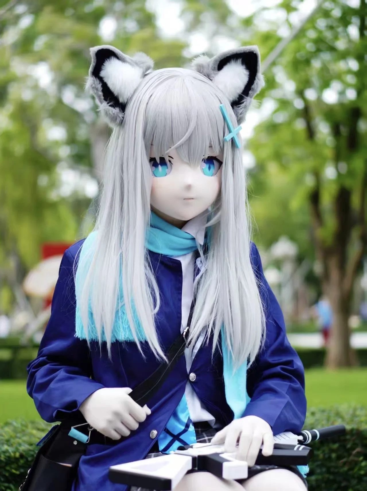 

(XYQ117)Customize Character Crossdressing Female/Girl PLA Full Head With Lock Anime Cosplay Japanese Animego Kigurumi Mask