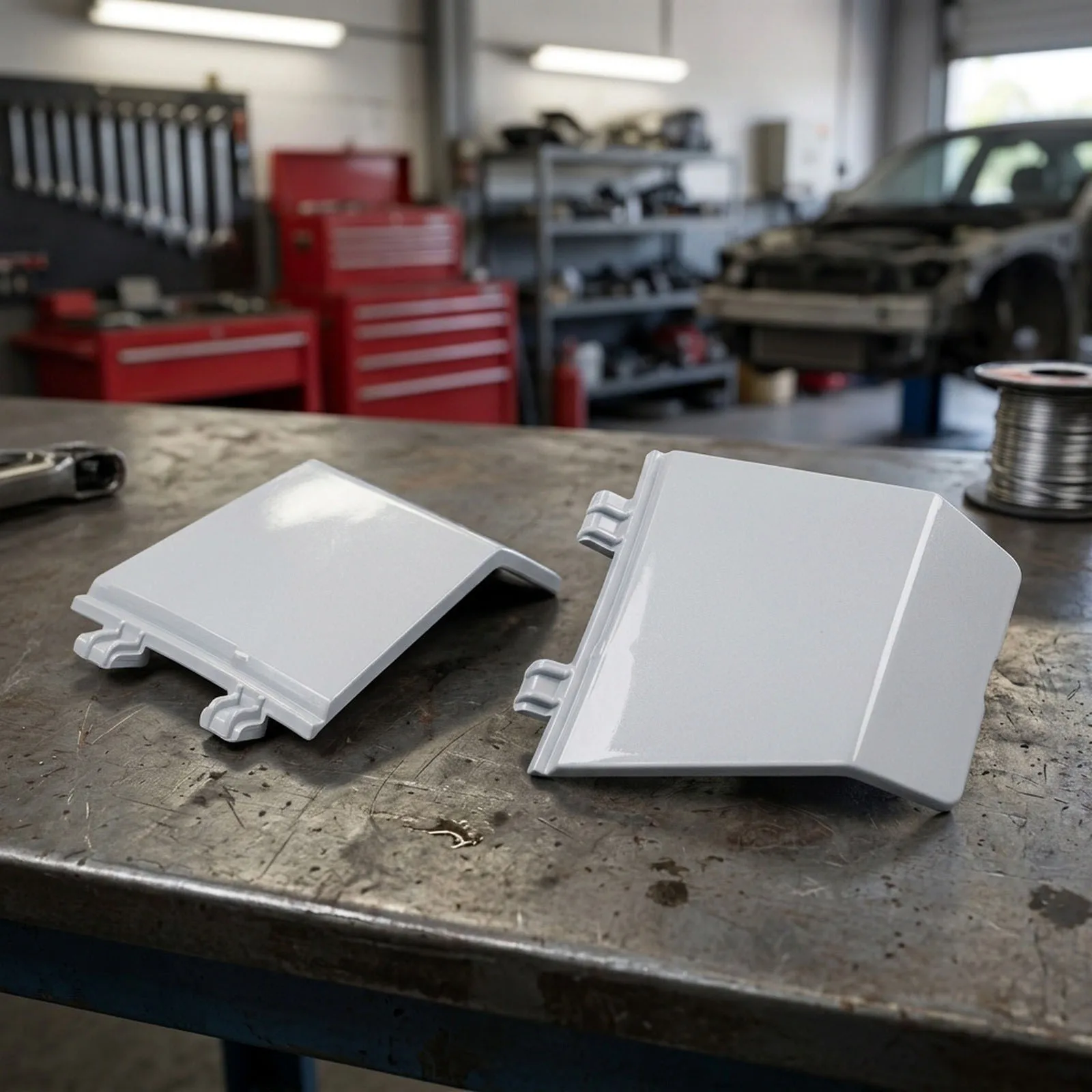 For Vehicle Exterior Restoration Pearl White Front Rear Bumper High-strength ABS Material Easy Installation Process