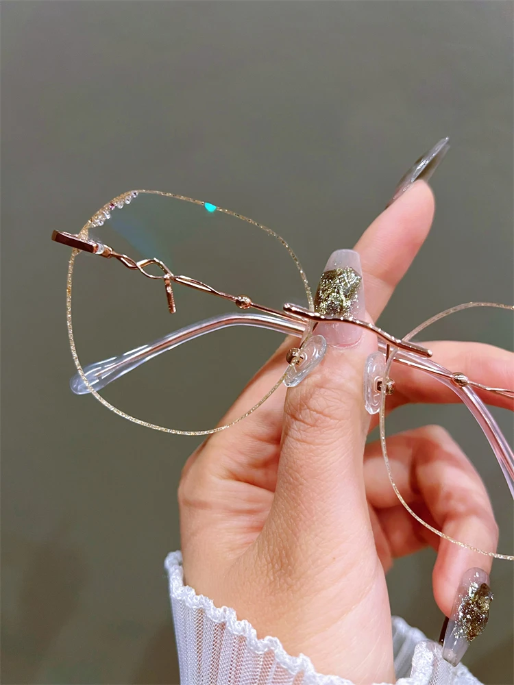 Anti Blau Licht Blockieren Gläser Frauen Hohe Klare Linse Myopie Brillen Mode Astigmatismus Optische Brillen Rahmen – Detail 8