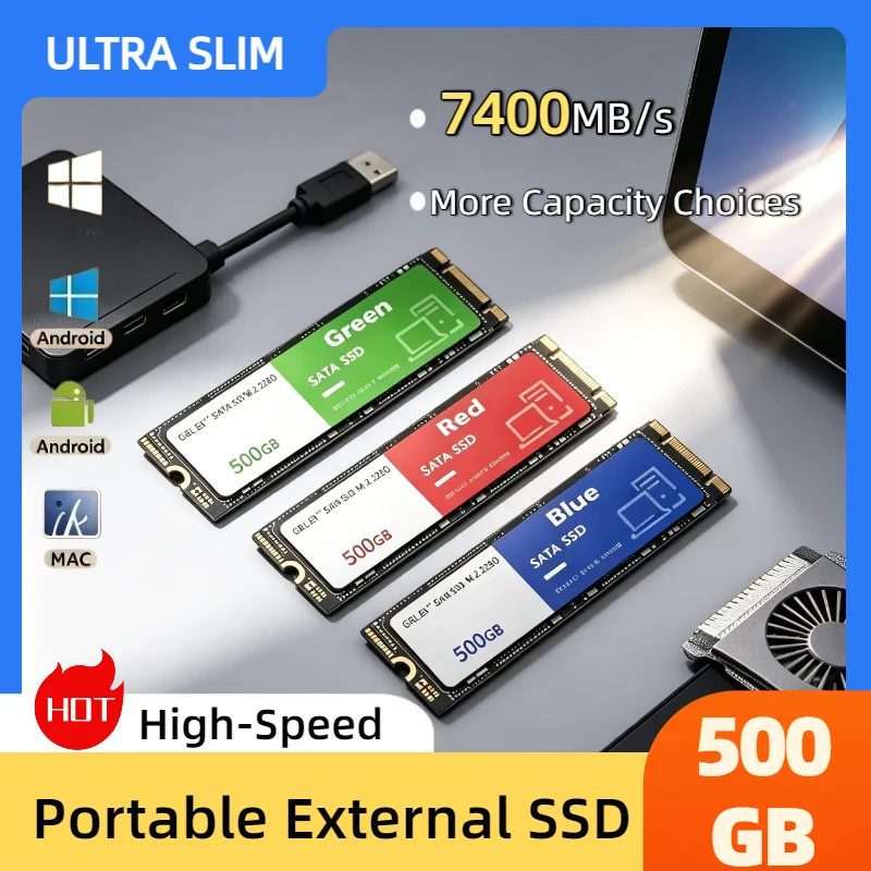 

2026 New M.2 NVMe 500GB SSD Ultra Fast Internal Solid State Drive Hard Disk for PC Desktop Laptop Computer Upgrade Pro Max