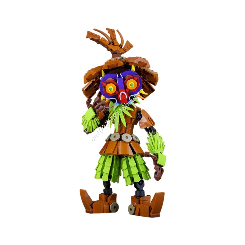 572 elementy MOC Model Czaszki Dziecka Klocki Konstrukcyjne Architektura Składanie DIY Prezent Świąteczny Kreatywny Pomysł Zabawki Edukacyjne Urodziny dla Dzieci