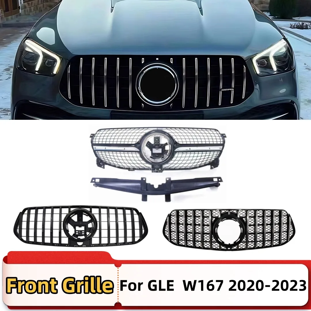 

Передняя маска, решетка, бампер, модернизация, аксессуары для тюнинга, комплект кузова, ремонт для Mercedes Benz GLE W167 2020-2023 GT Stars Style