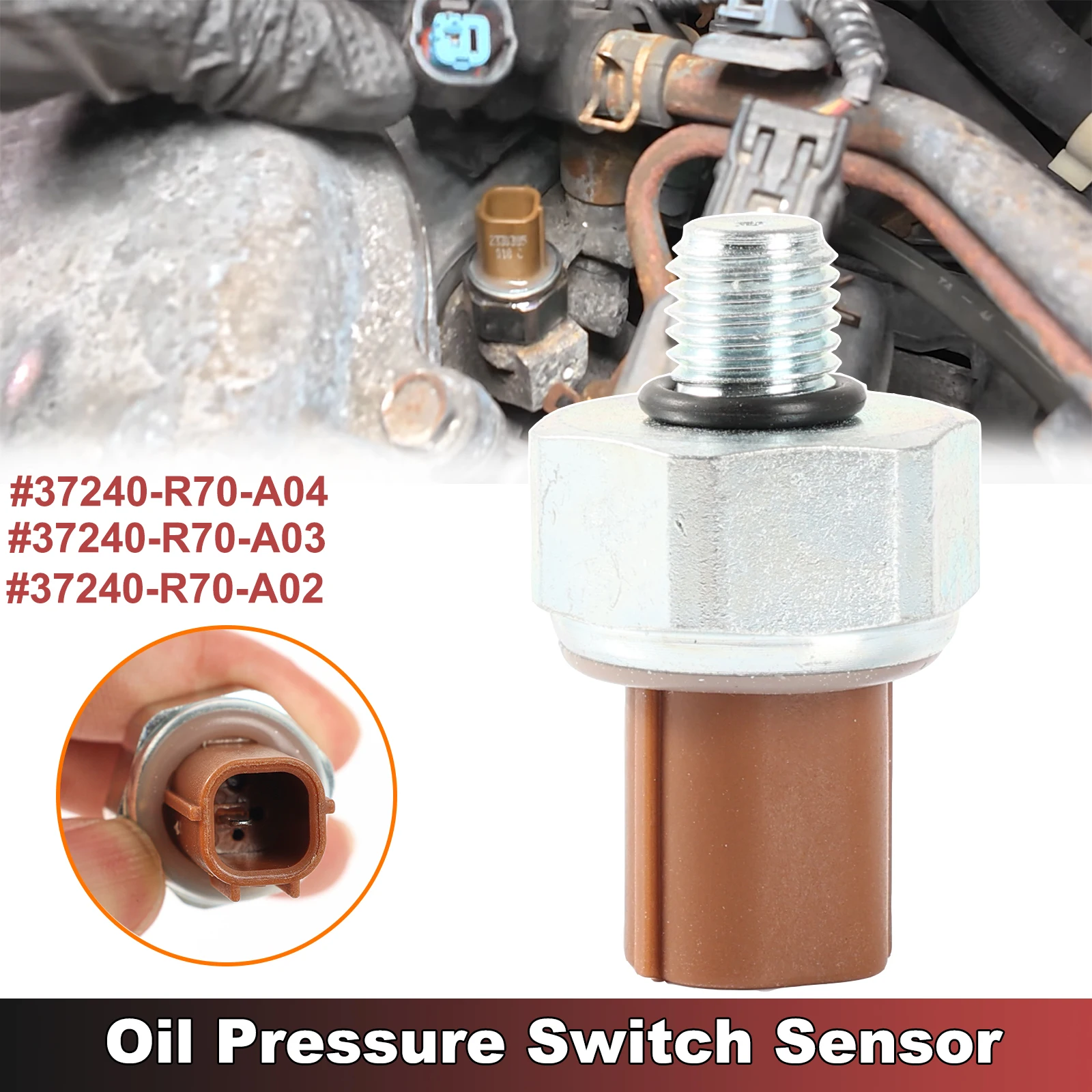 Oil Pressure Sender Switch Sensor 37240-R70-A04 For Honda Crosstour Passport Ridgeline Acura RDX TLX 2008 2009 2010 2011 2012-19