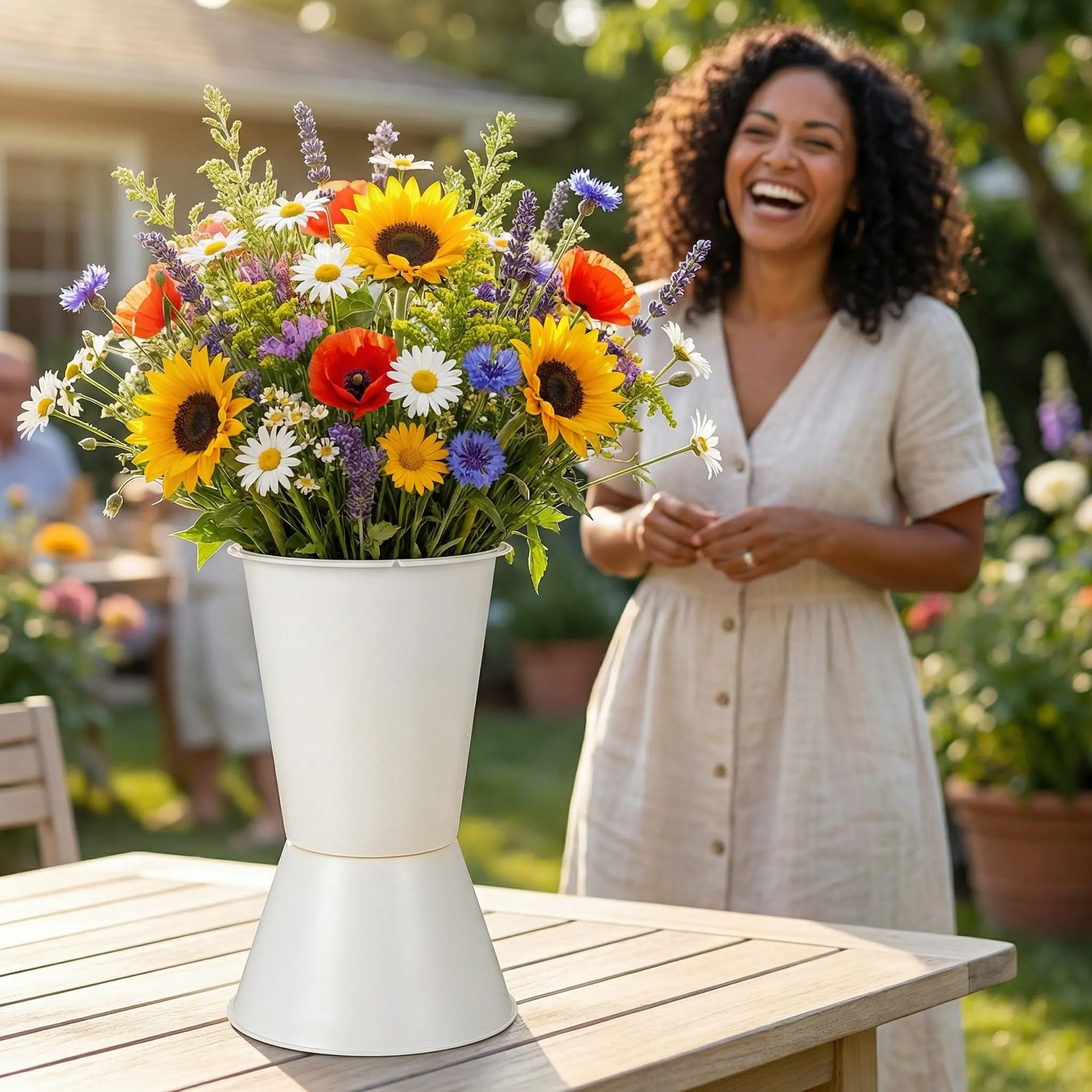 Dried Flower Bouquet - 5個入り イージーグリップ プラスチック製ブーケホルダー ウェディングブーケ固定ベース ドライフラワー 造花