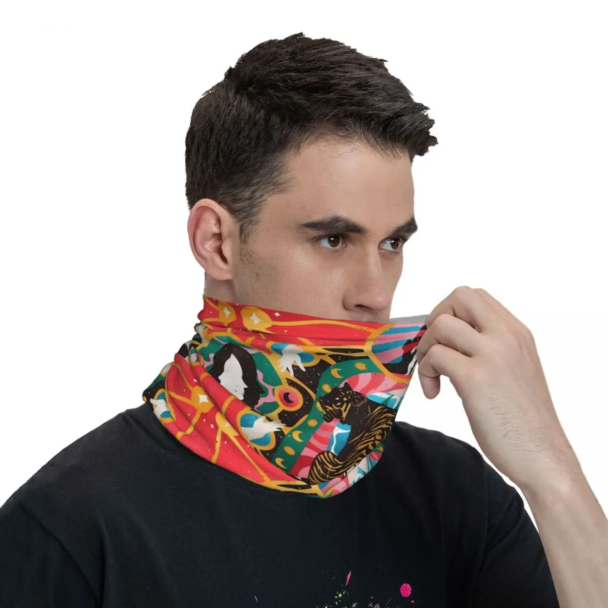 Tiger Scarf Neckerchief Neck Face Mask Polyester