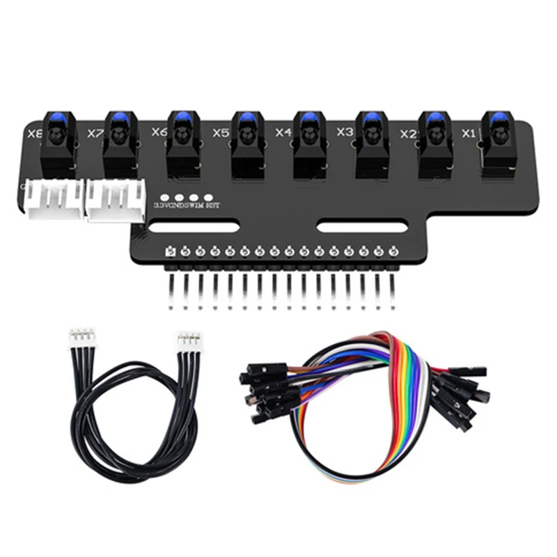 1PCS 8 Channel High Precision Electronic Infrared Line Tracking Sensor Module Support Automatic Calibration