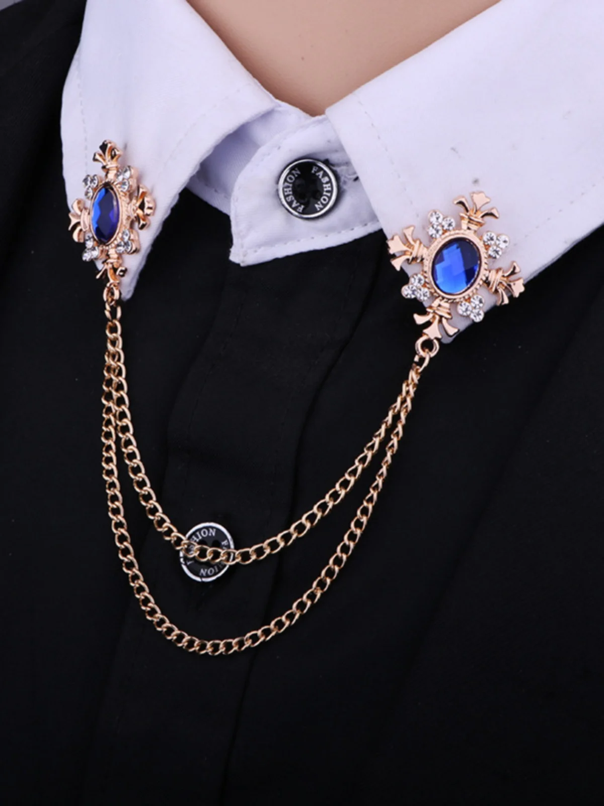 Men's Cross Tassel Collar Pin Women's irt Personalized Lapel Pin Faion Accory Other Material Quali