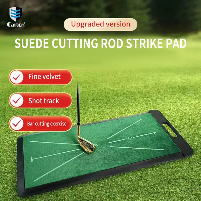 Caiton Golf Velvet Mata Treningowa do Analizy Ścieżki Zamachu, Pomoc do Analizy Uderzeń, Antypoślizgowa Gumowa Podstawa do Treningu Golfa w Pomieszczeniach i na Zewnątrz