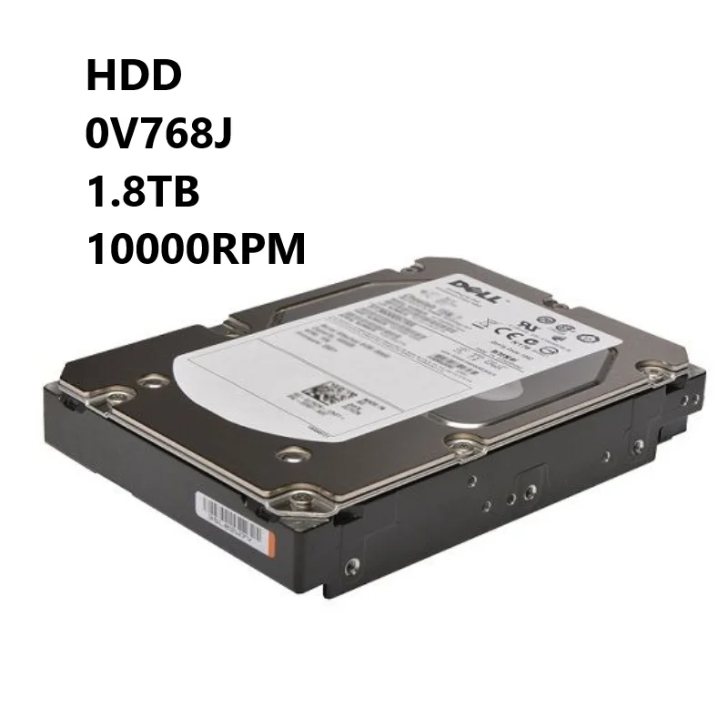 

NEW HDD 0V768J 1.8TB 10000RPM SAS 12Gb/s Hot-Pluggable 2.5-Inch Enterprise Hard Drive with Tray For De+ll