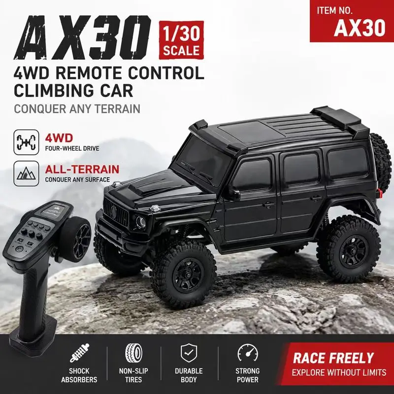 AX30 RC Climbing Car 1 30 Scale High Performance Mini Brabus Off Road All Terrain Durable Shock Absorbers Non Slip Tires
