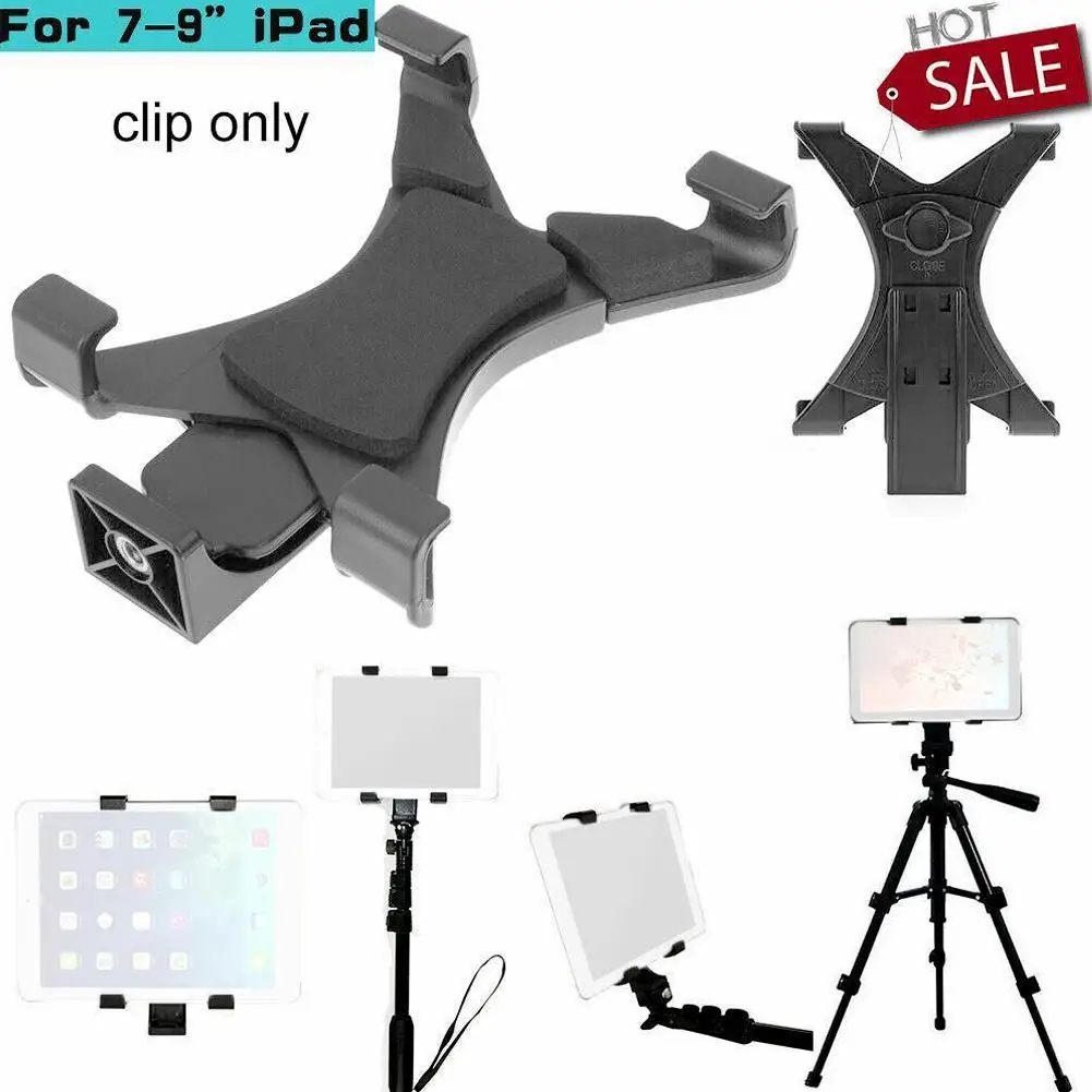 2 In 1 Phone Tripod Mount Adapter Adjustable Multi-function Fixed Clip Tablet Quick Tripod Tripod Tablet Camera Phone Clip R7I7