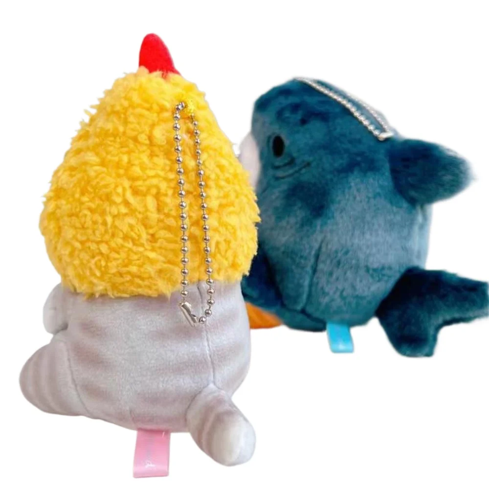 Cute Tempura Fried Shrimp Shark Cat Plush Doll Pendant Japanese Popular Cartoon Bag Pendant Doll Gift