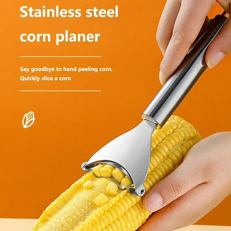 New Stainless Steel Corn Planer Ergonomic Handle Corn Peeler Peel Separate Enjoy Fresh Corn with Minimal Effort Fruit Vegetable