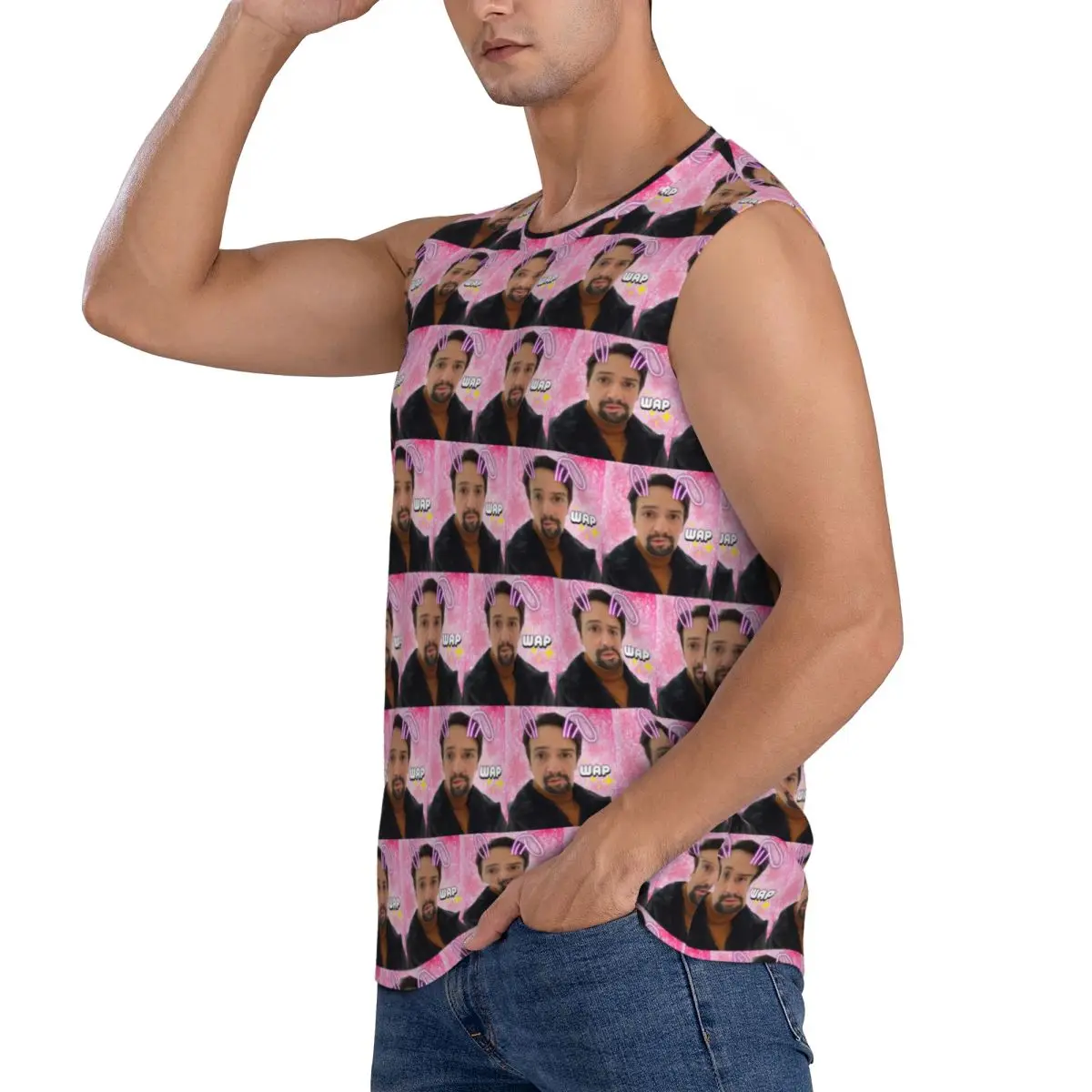 Hamilton Men Sleeveless Tank Tops Quick Dry Breathable Gym Fitness Running Summer Casual Sport Vest