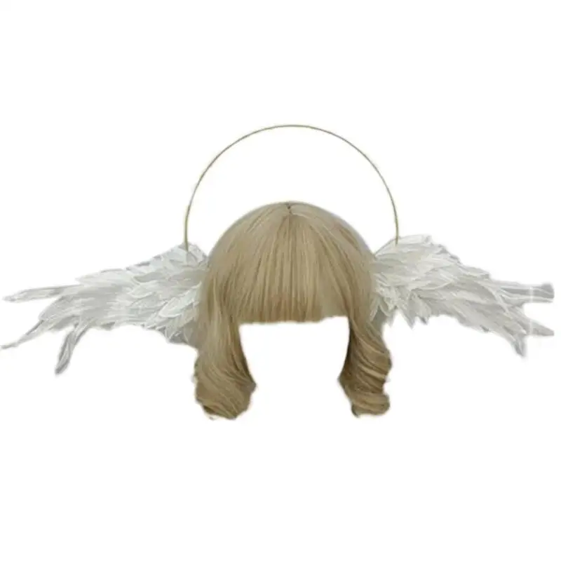 39BD Halos Kronen Mondgöttin Engelsflügel Stirnband Tiaras und Kronen für Frauen – Detail 2