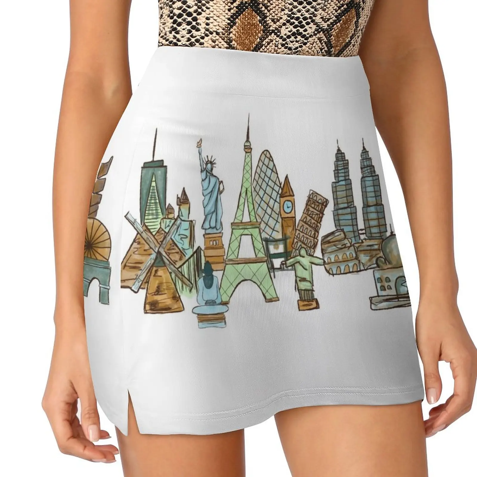 世界のランドマーク ミニスカート コスプレ 妖精 グランジ 和風 韓国 婦人服