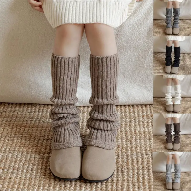 

54DF Stylish Socks Sleeve Knitted Leg Warmer Stackable Socks Cover for Daily Party
