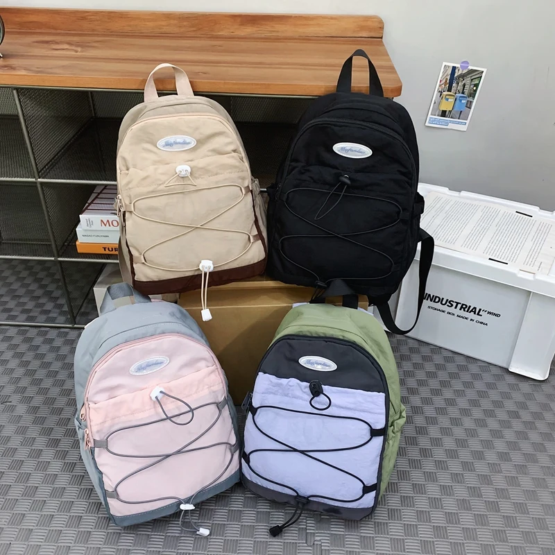 

Повседневная японская сумка с двойным плечом, женская студенческая объединительная простая универсальная легкая маленькая сумка для путешествий на открытом воздухе