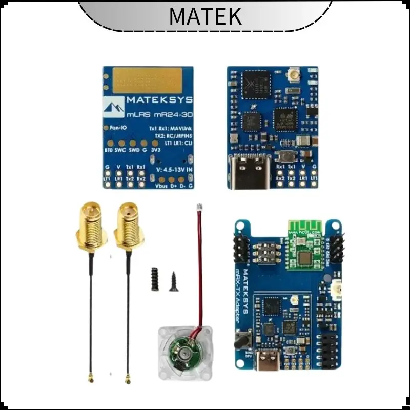 

MATEK MATEKSYS MR24-30-TX MLRS MAVLINK 2,4 ГГц TX МОДУЛЬ KIT 2,4G LoRa 30 дБм RF Power для RC FPV дронов дальнего действия