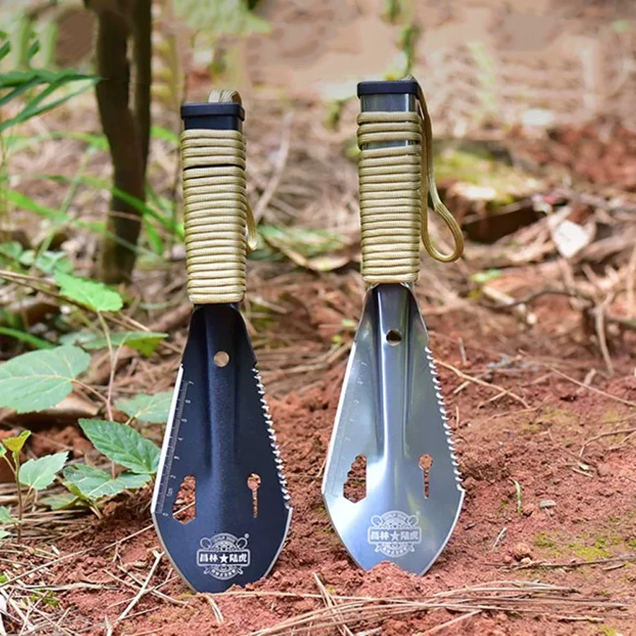 

Scoop Steel Portable Spade Garden Tools Field Survival Tools,Outdoor Stainless Steel Multi-functional Small Tactical Hand Shovel