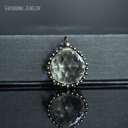 10Pcs Glass Tin Alloy Ball Water Drop Shape Chunky Teardrop Wholesale Black Soldered Gunmetal Color Pendant