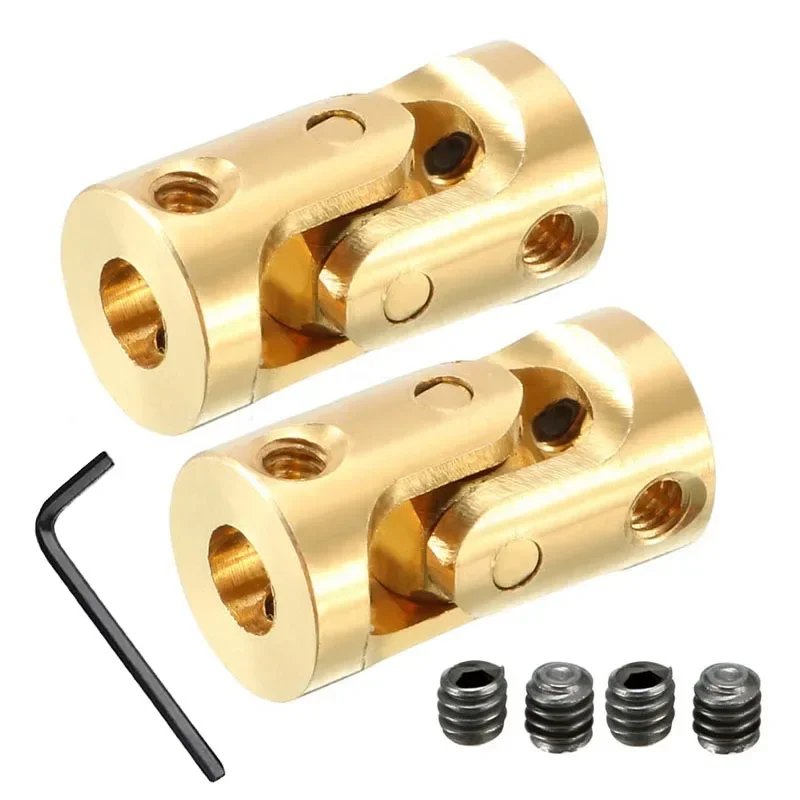 5/1Pcs 3mm Mini Coupling Brass Universal Joint Rc Boat Car Metal Cardan Joint Shaft Coupler Motor Connector Gimbal Couplings