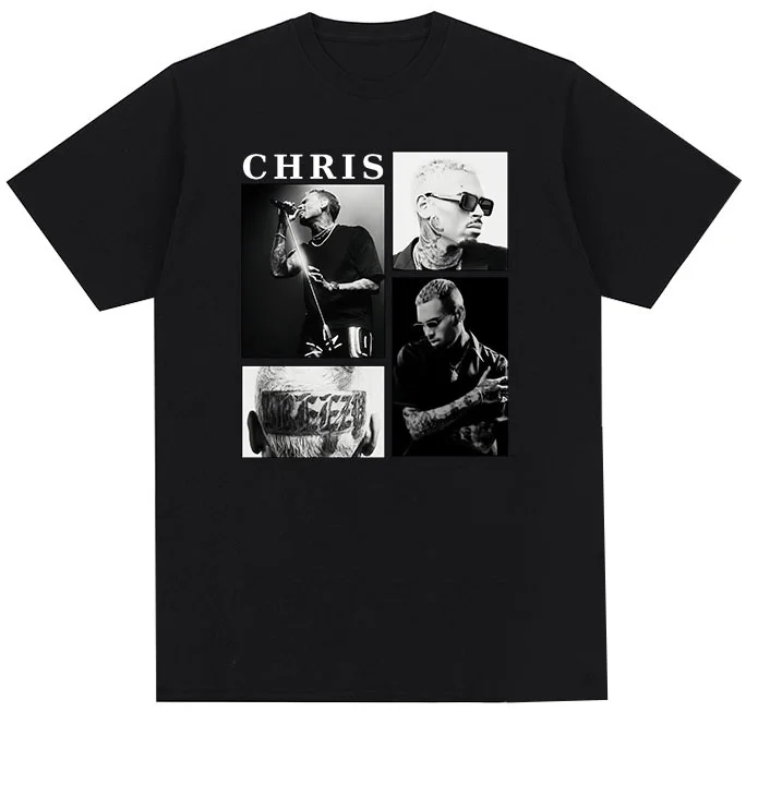 

Rapper Chris Brown T-shirt Tour 2025 T-Shirts Men Harajuku O-Neck Short Sleeve T Shirt Streetwear Fans Gift
