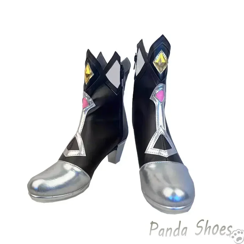 Genshinimpact Rosaria-zapatos de Cosplay, juego de Anime Cos, Botas Largas, cómic Rosaria, accesorio de vestuario, zapatos para fiesta de Halloween