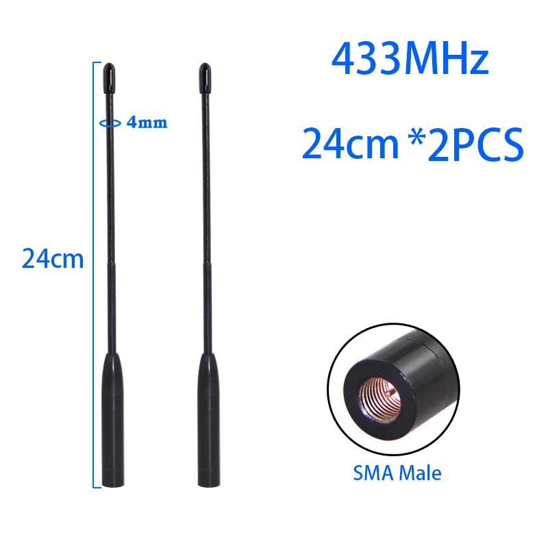 Support custom 2PCS 433MHz soft antenna 400-450MHz 470-510MHz whip antenna omni high gain LORA gateway remote control antenna