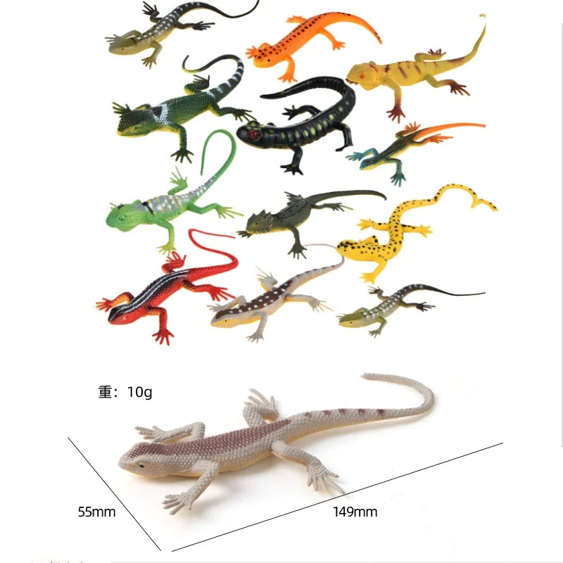Nuova simulazione Reptile selvatico Bambole mobili Modelli di lucertola Giocattoli Scene cognitive educative per bambini Decorazione Scherzo Regali