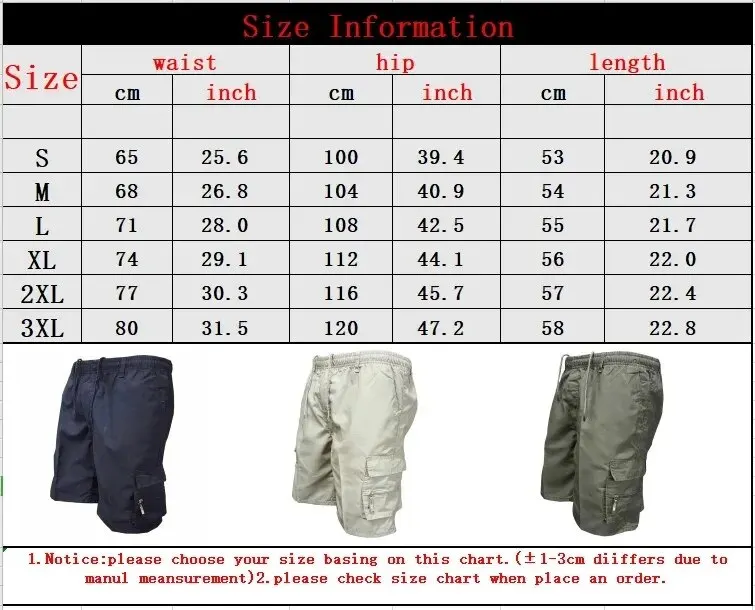 Male Overalls Elastic Waist Cycling Shorts Multi-pockets Loose Work Short Pants Outdoor Cargo Shorts Sport Printed Trousers