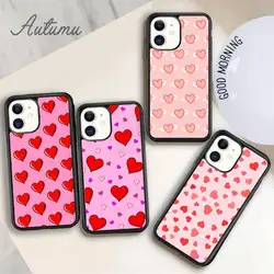 Valentine Day hearts pattern Phone Case for iPhone 17 Air 15 16 11 12 13 14 Pro Max Plus coque Fundas Shell