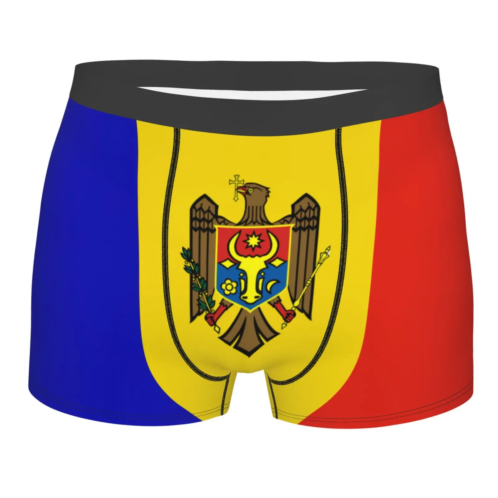 

Flag of Moldova Pattern Men's Underwear Healthy Soft Comfortable High-Quality Men's Briefs Stylish Trendy Casual Sports Panties