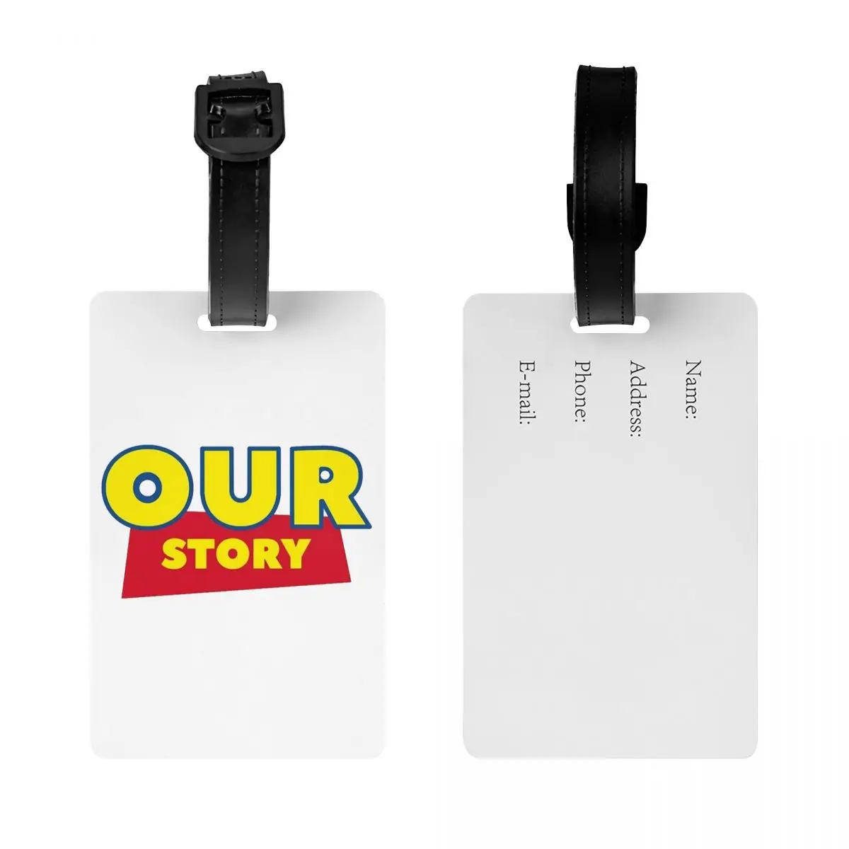 Our Story Toy Story Luggage Tags Travel Accessories Silica Gel Baggage Tags Luggage Bag Case Tags Name ID Baggage Name Tags Gift