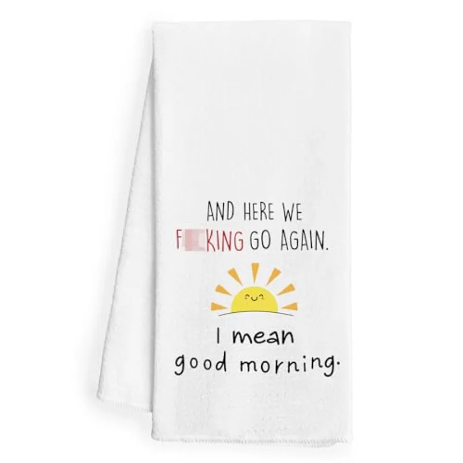 

Кухонные полотенца Fy 16x24 - Полотенца Fy для кухни с юмором для взрослых, саркастические Gts, декор для ванной комнаты, доброе утро, солнце, полотенца для рук