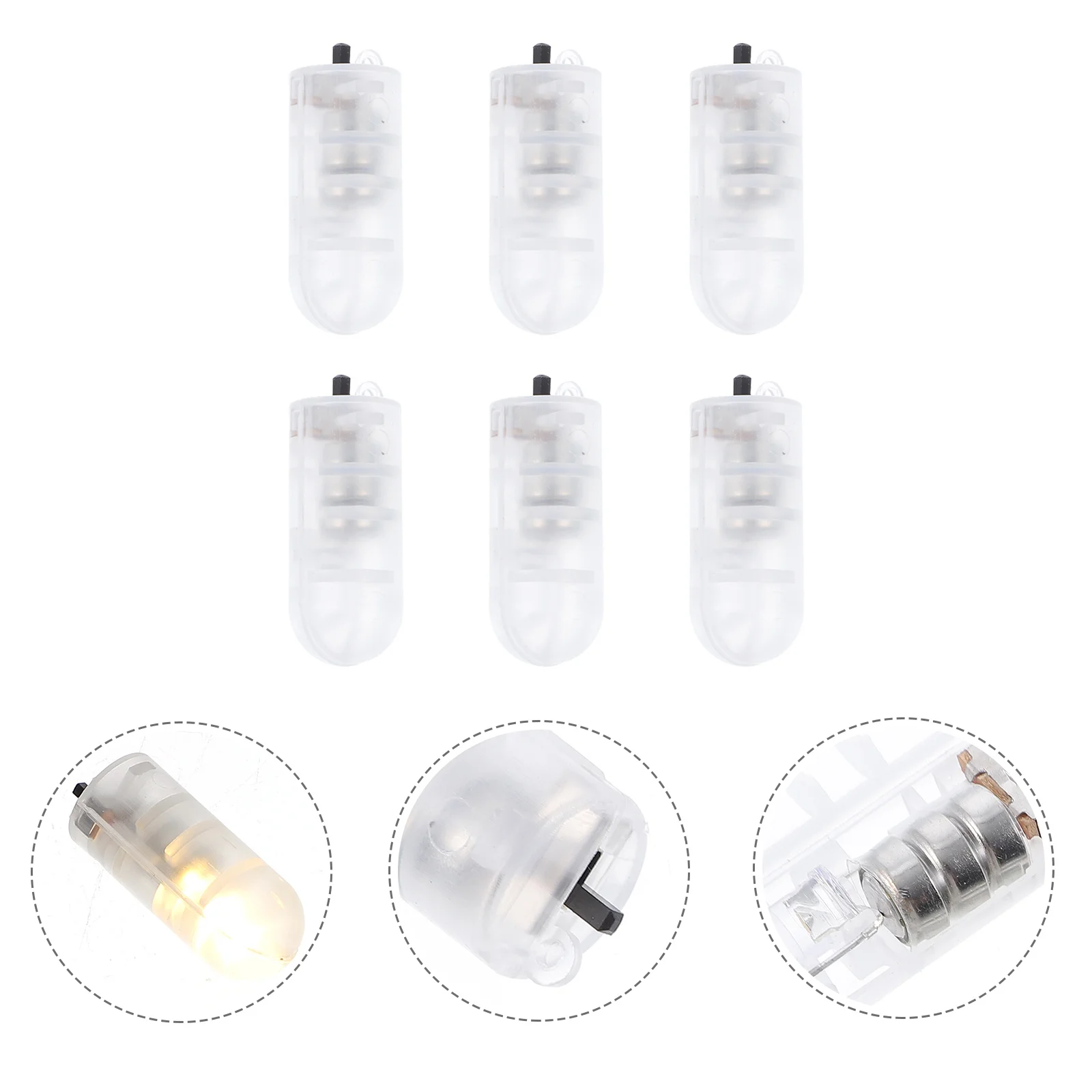 30pcs Led Balloon Lights Mini Bullet Lamps Small Light Bulbs Super Bright For Parties Weddings Outdoor Decorations Balloons